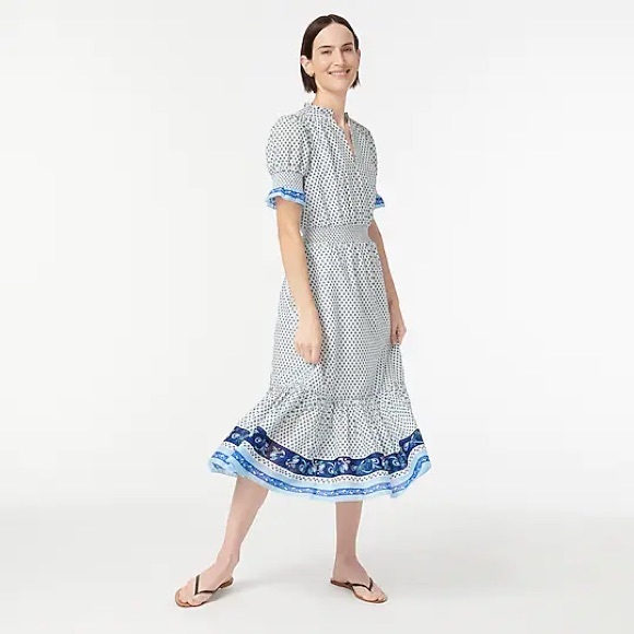 J. Crew Dresses & Skirts - J. Crew Smocked ruffle dress in cotton voile